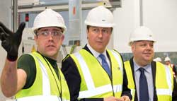 David Cameron Visits Jaguar Land Rover's new Engine plant