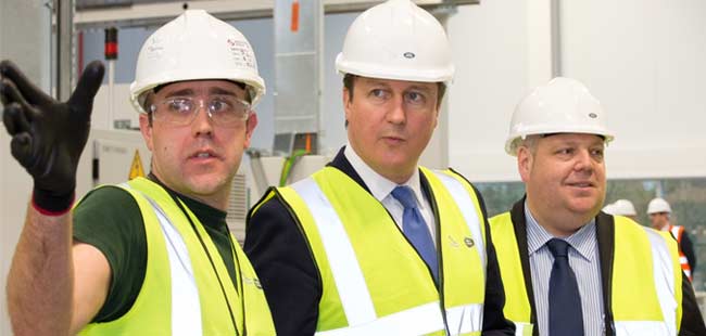 David Cameron Visits Jaguar Land Rover's new Engine plant