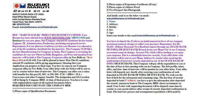 Beware of Job scams in the Automotive Industry Beware of Job scams in the Automotive Industry