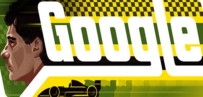 Google Doodle celebrates 54th birthday of F1 racer Ayrton Senna Google Doodle celebrates 54th birthday of F1 racer Ayrton Senna