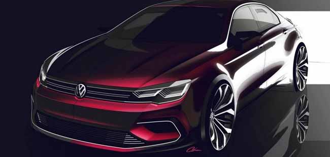 Volkswagen will be showcasing a new Midsize Coupe design study at the 2014 Beijing Motorshow. The design study hints at a proper 4-door coupe which revives rumours of the Jetta CC.