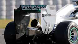 F1: Mercedes Tests new 'Megaphone' Exhaust