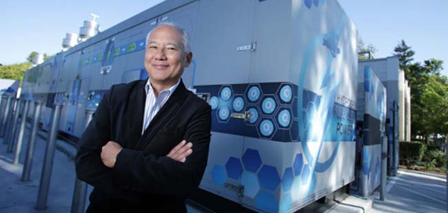 The first Toyota hydrogen fuel cell cars will reach the market next year, but the company is already exploiting the technology to cut costs and carbon emissions at one of its largest office complexes.