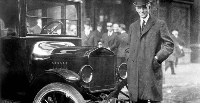 Henry Ford with Model T Ford