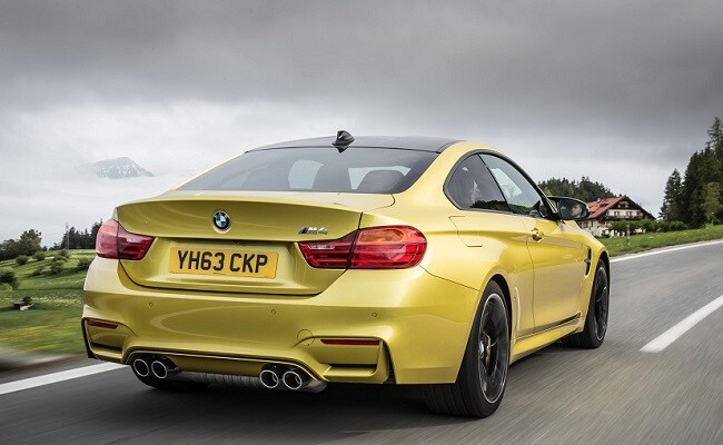 BMW M4 Coupe rear-side profile