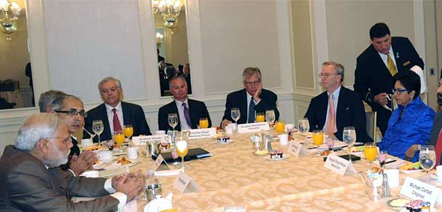 PM Modi at a breakfast meeting with CEOs of American Companies