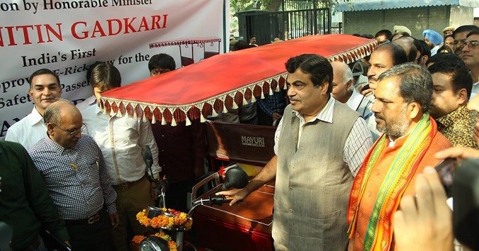 The government today launched the all new e-rickshaw which has been manufactured keeping in mind the safety of passengers.