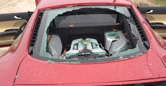 Furious Wife Destroys Cheating Husband's Audi R8