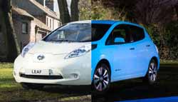 Nissan Puts Glow-in-the-Dark Paint on the All-Electric Leaf