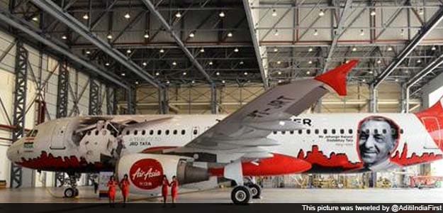 AirAsia India Unveils Aircraft With JRD Tata Livery