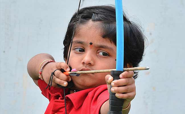 Image result for Wow this 5 year girl sets Record in Archery in Vijayawada