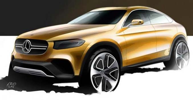 It was recently that Mercedes-Benz announced that there are a whole bunch of products in the pipeline and said that the GLC will be one among them. Well, the German car manufacturer has published a design sketch depicting the GLC Coupe which will be unveiled at the Shanghai Auto Show.