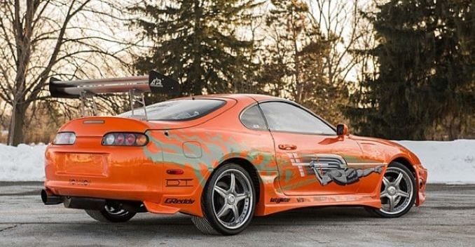 Orange Toyota Supra Fast and Furious