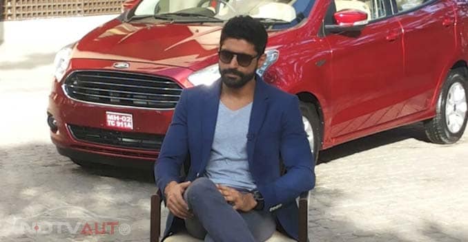 If you look at his career chronologically then it will read director, producer, writer, lyricist, actor, singer, Tv host and brand ambassador. Farhan Akhtar is versatile indeed, and now he's the brand ambassador for the Figo Aspire. We got a chance to talk to him about this new sub-4 metre car from Ford.