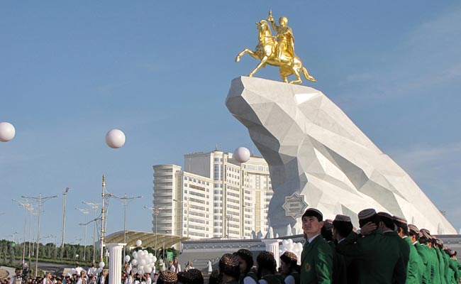 Turkmenistan Unveils Monument Celebrating President's Personality Cult