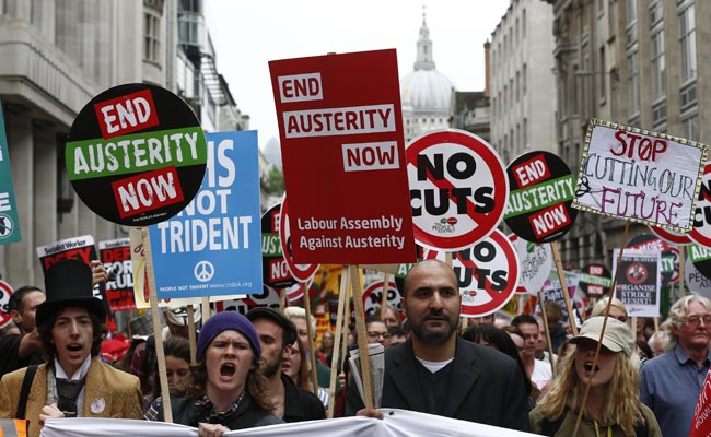 Thousands Join Anti Austerity March In Britain