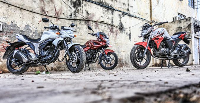 Yamaha FZS vs Suzuki Gixxer vs Bajaj Discover 150F Comparison