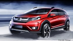 Honda BR-V Compact SUV to Debut in August; Sketches Revealed