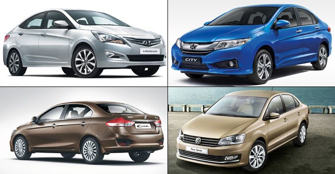 2015 Volkswagen Vento vs Maruti Ciaz vs Hyundai Verna vs Honda City