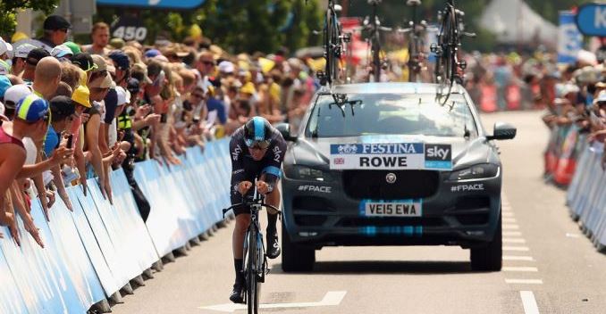 The Jaguar F-Pace prototype finally made its debut last weekend at Tour de France. Meant to be a teaser of the upcoming production car, the prototype was wrapped in a special livery and also sported a bespoke bike rack.