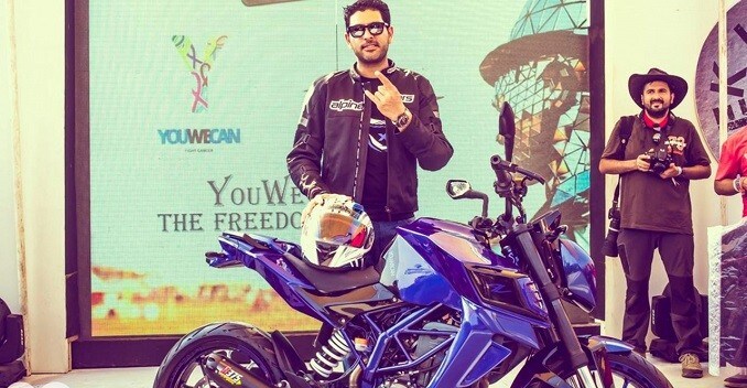 First showcased at the 2015 India Bike Week in February, Yuvraj Singh's YouWeCan X-12 Custom Motorcycle - based on the KTM Duke 390 - will be up for auction soon. The bike was customised by a Pune-based firm - Autologue Design.