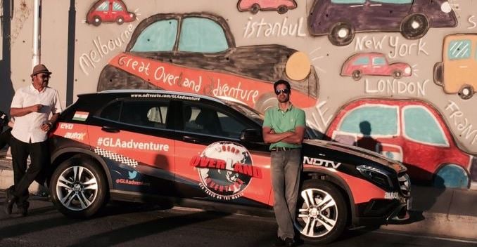 We spent the first day getting the war paint as it were put on the cars - the GLAadventure decals.