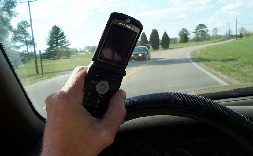 Using a phone while driving