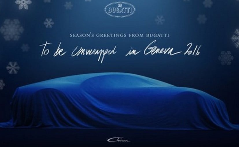French carmaker, Bugatti is currently gearing up to unveil its next marvel - the Bugatti Chiron. The carmaker recently teased the name and a silhouette of the car in a very special Christmas card, announcing that the world premiere of the Bugatti Chiron will be held at the 2016 Geneva Motor Show.