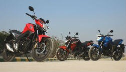 Honda CB Hornet 160R vs Suzuki Gixxer vs Yamaha FZ-S FI V2.0: Comparison Review