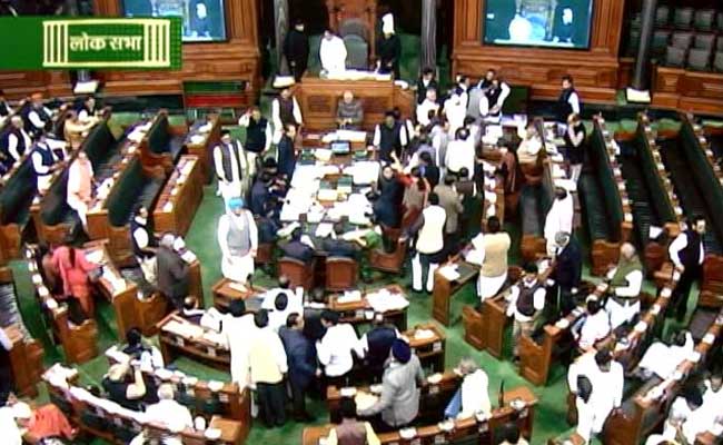 Congress Members Continue To Disrupt Lok Sabha, Stage Walkout