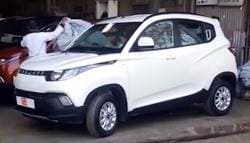 Mahindra KUV100 Spotted at Dealer's Yard Ahead of Launch