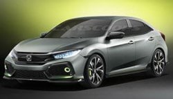 Honda Civic Hatchback Clear Pictures Leaked Ahead of Geneva Motor Show Debut