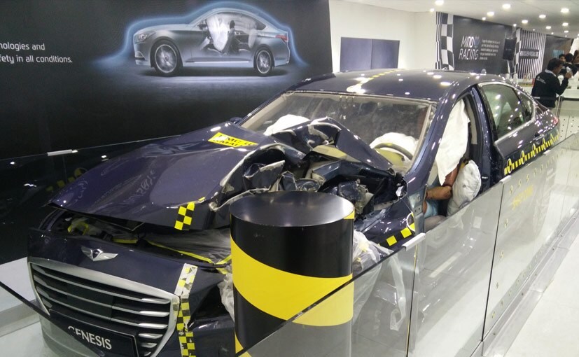 Hyundai Genesis Safety Technology Display at Auto Expo 2016