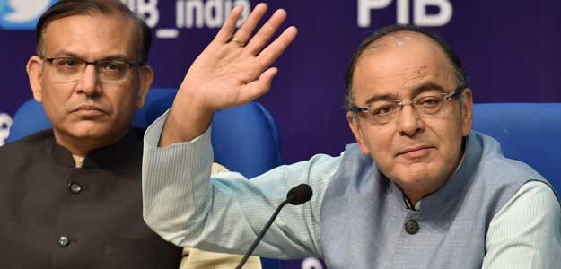 Finance Minister Arun Jaitley in a post-Budget press conference in New Delhi. (PTI photo)