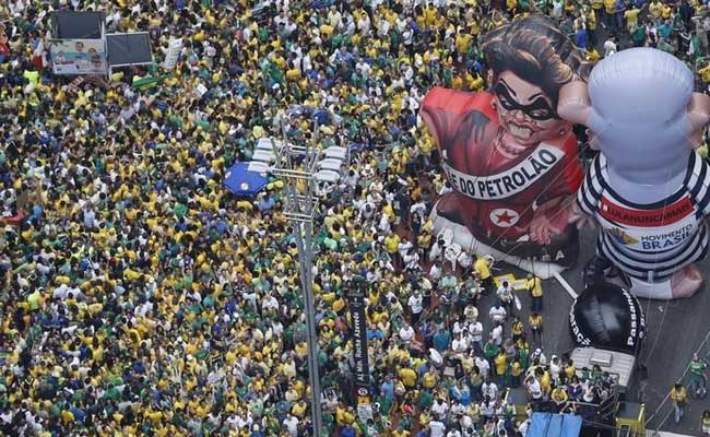 'Historic' Crowds Protest Against Brazil's President