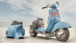 German Builder's Custom-Made Vespa Power Scooter Produces 55hp