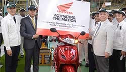 Honda Two Wheelers Inaugurate 2nd Scooter Assembly Line at Its Gujarat Plant