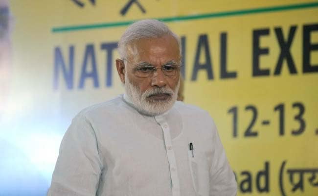 At BJP Meet, PM Modi Chokes With Emotion As He Thanks Leaders
