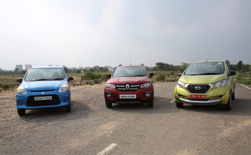 मारुति सुजुकी अल्टो 800 फेसलिफ्ट के साथ डैटसन रेडी-गो और रेनो क्विड की टक्कर, जानें कौन है बेहतर मारुति सुजुकी अल्टो 800 फेसलिफ्ट के साथ डैटसन रेडी-गो और रेनो क्विड की टक्कर, जानें कौन है बेहतर