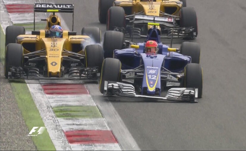 Italian GP F1 Nasr Palmer Crash