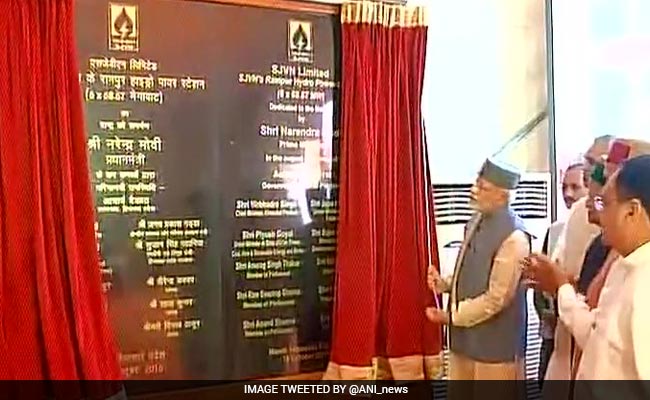 Image result for PM Modi inaugurates three hydropower projects in Himachal Pradesh