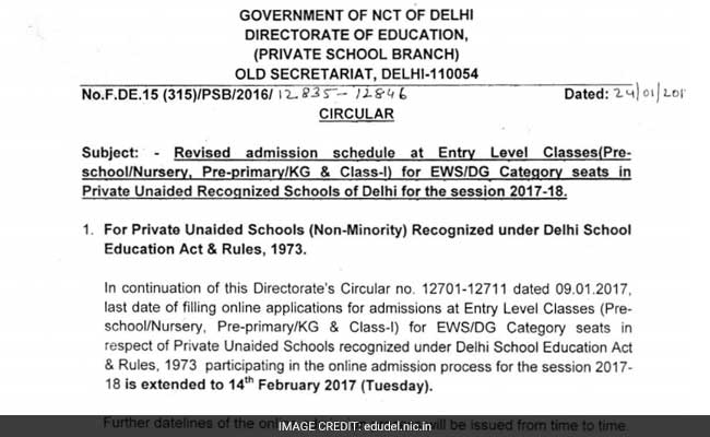 Delhi Nursery Admissions: Deadline For EWS/DG Extended To Feb 14, Know The New Schedule Here