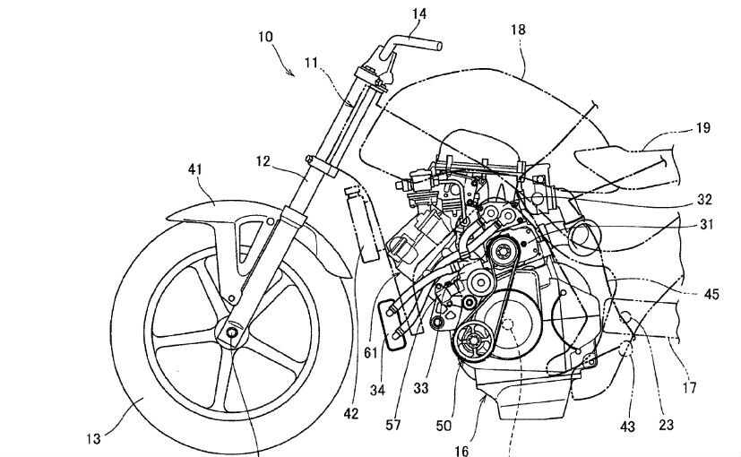 Honda may be quietly working on a supercharged engine, as latest patent images seem to indicate. From the images, the supercharger is located on the left side of the engine, and this supercharged engine will likely power several new motorcycles in the pipeline. There's been no news on what development stage the engine is in, but the engine idea in the patent drawings is reportedly for future models, ranging from smaller middleweights to even a superbike. There's been no official word from Honda on this yet.