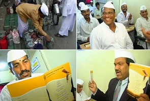 Mumbai's dabbawalas learning the Queen's language Mumbai's dabbawalas learning the Queen's language