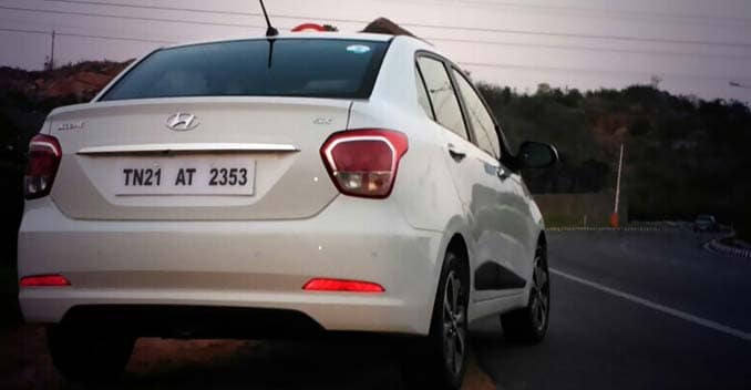 Hyundai Xcent Review - rear profile
