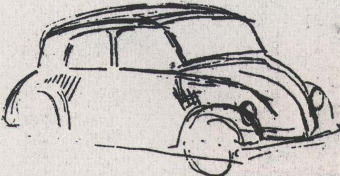 Volkswagen Beetle Prototype Sketch