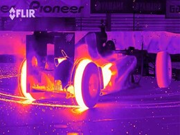 Watch: Red Bull Formula One Car Doing Burnouts as Seen Through an Infrared Camera Watch: Red Bull Formula One Car Doing Burnouts as Seen Through an Infrared Camera