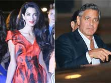 Amal Alamuddin Wears Red to Rehearsal Dinner Ahead of Wedding to George Clooney