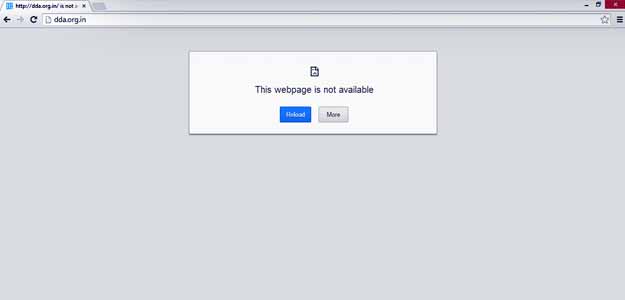 DDA Site Crashes on Day 1 of Housing Scheme 2014
