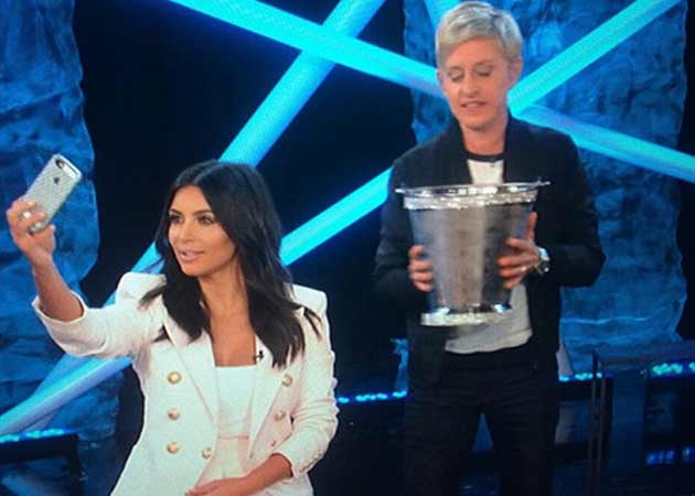 Kim Kardashian Finally Keeps Up With the Ice Bucket Challenge on Ellen